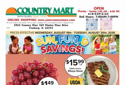 Your Country Mart Weekly Ad August 19 - 25, 2026