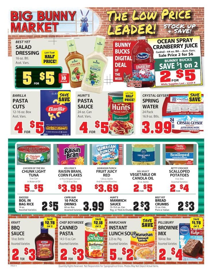 Big Bunny Market Weekly Ad August 21 - 27, 2026