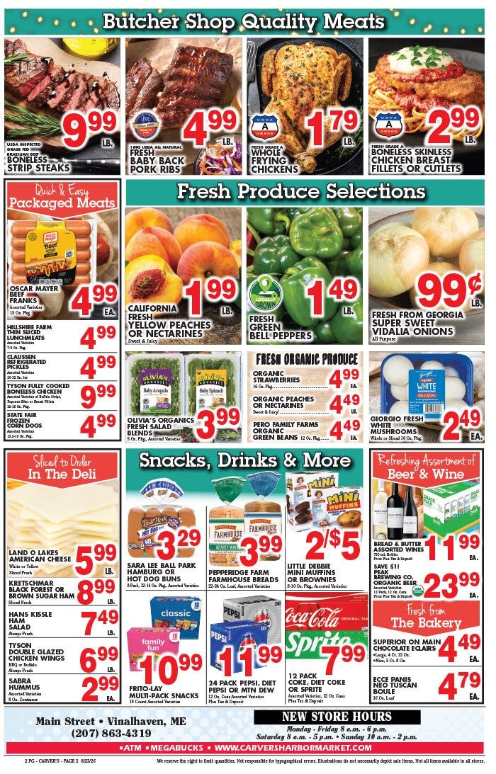 Carver's Harbor Market Weekly Ad August 21 - 27, 2026