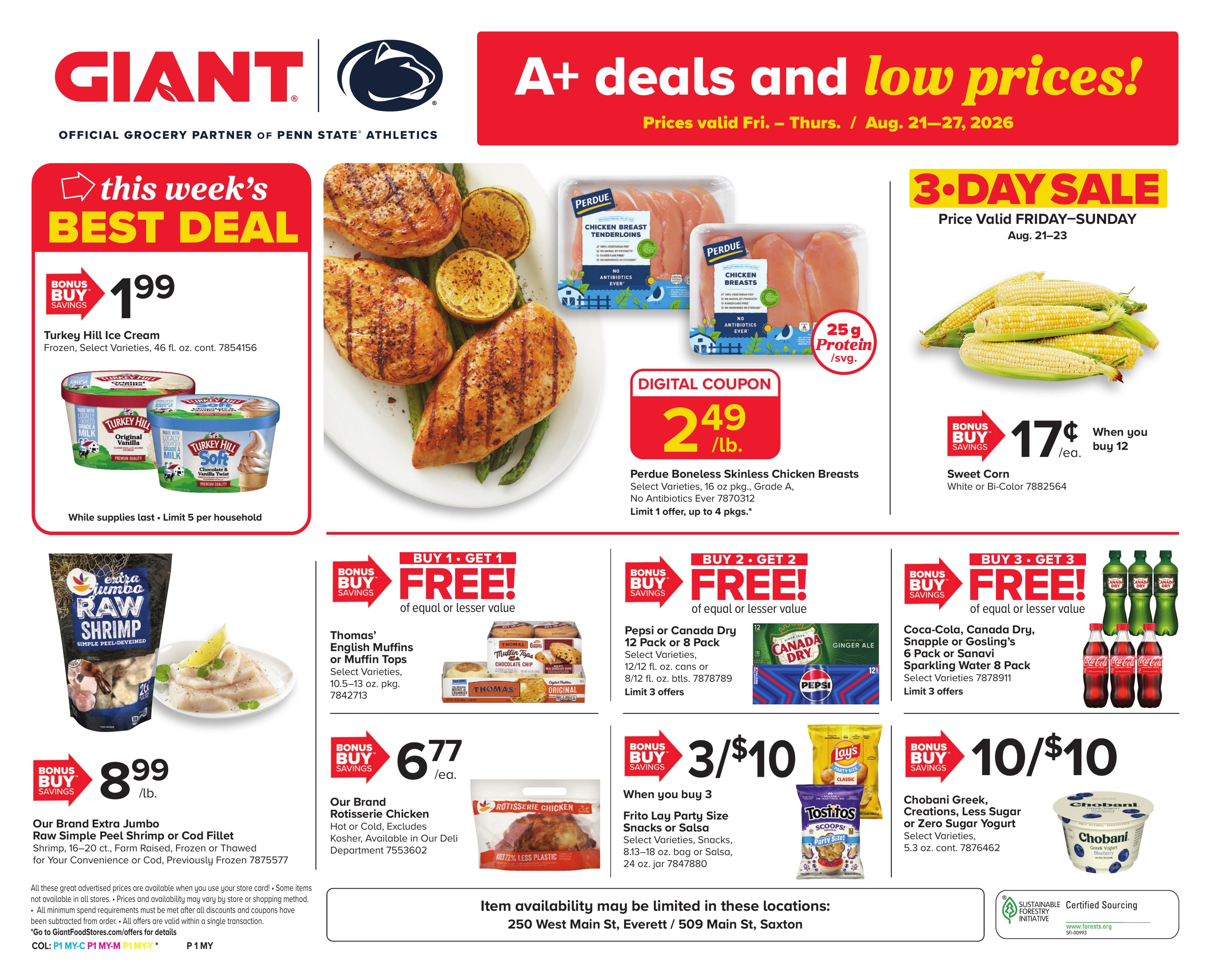 Giant Food Stores (MD, PA, WV) Weekly Ad August 21 - 27, 2026