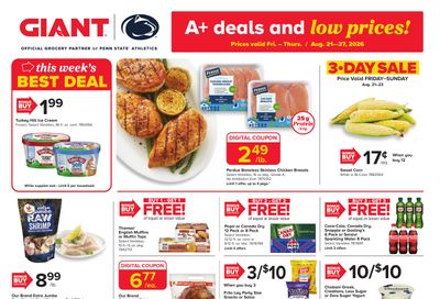 Giant Food Stores (Edison Area, NJ) Weekly Ad August 21 - 27, 2026