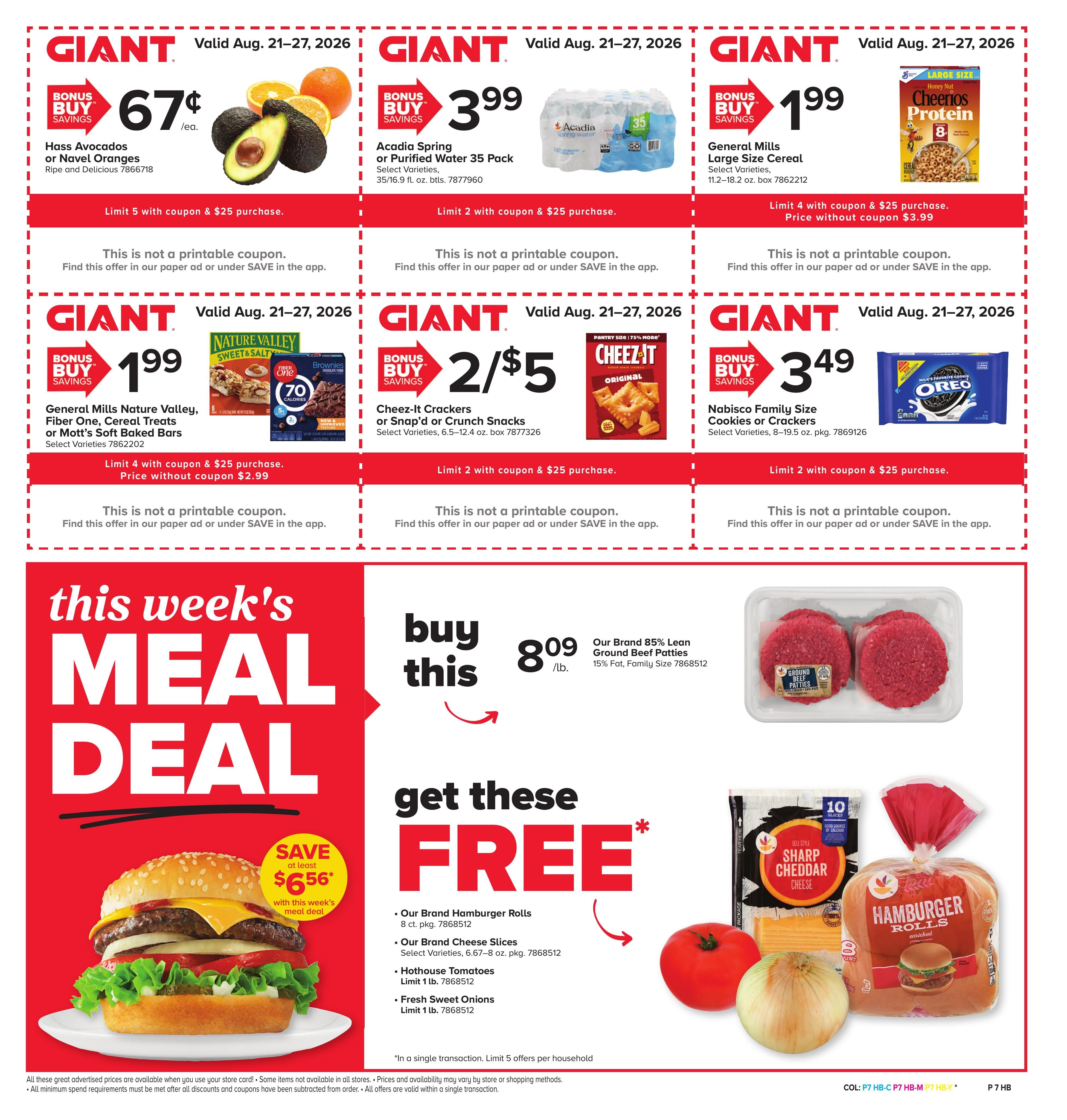 Giant Food Stores (Edison Area, NJ) Weekly Ad August 21 - 27, 2026