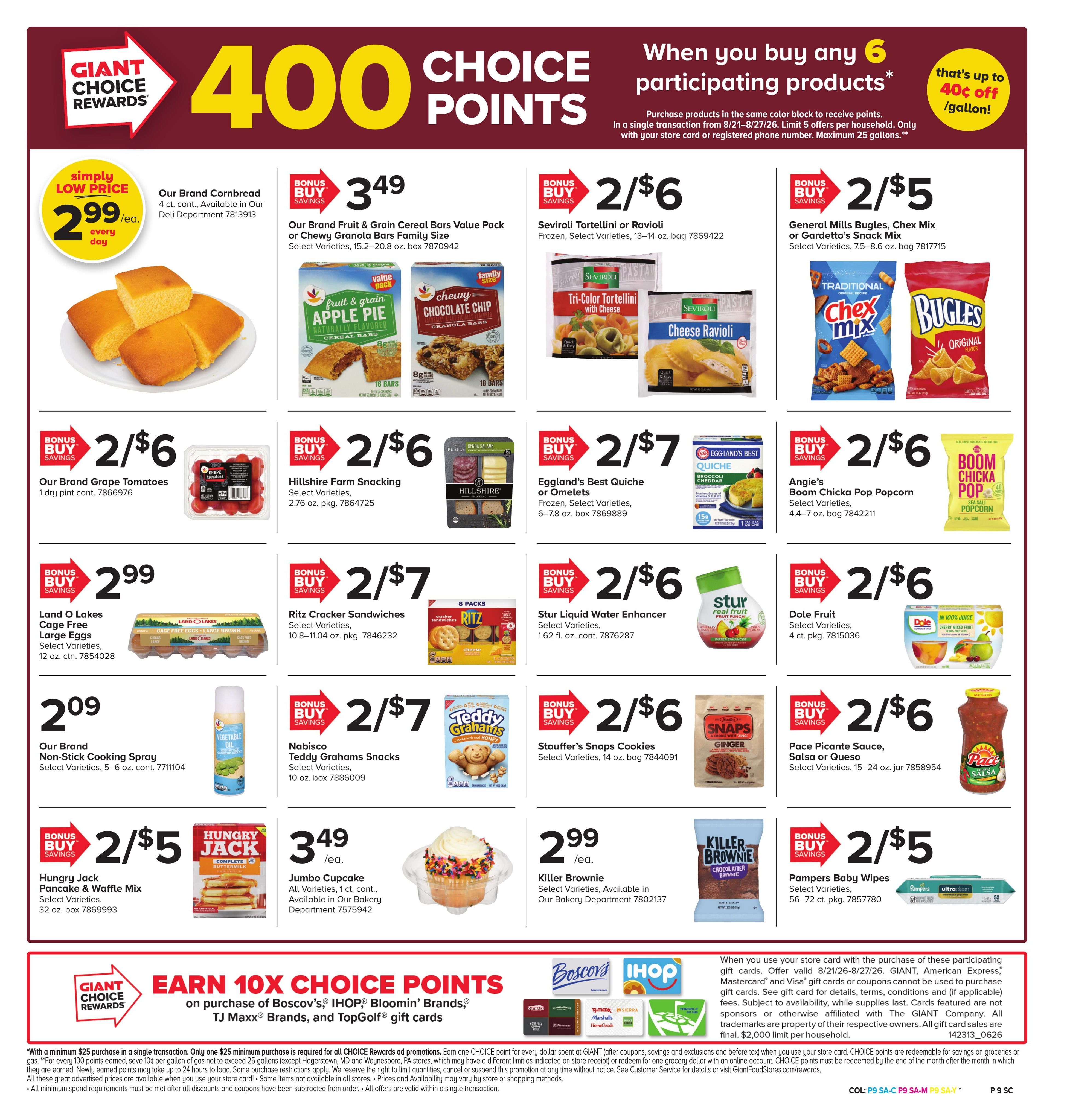 Giant Food Stores (Williamsport Area, PA) Weekly Ad August 21 - 27, 2026