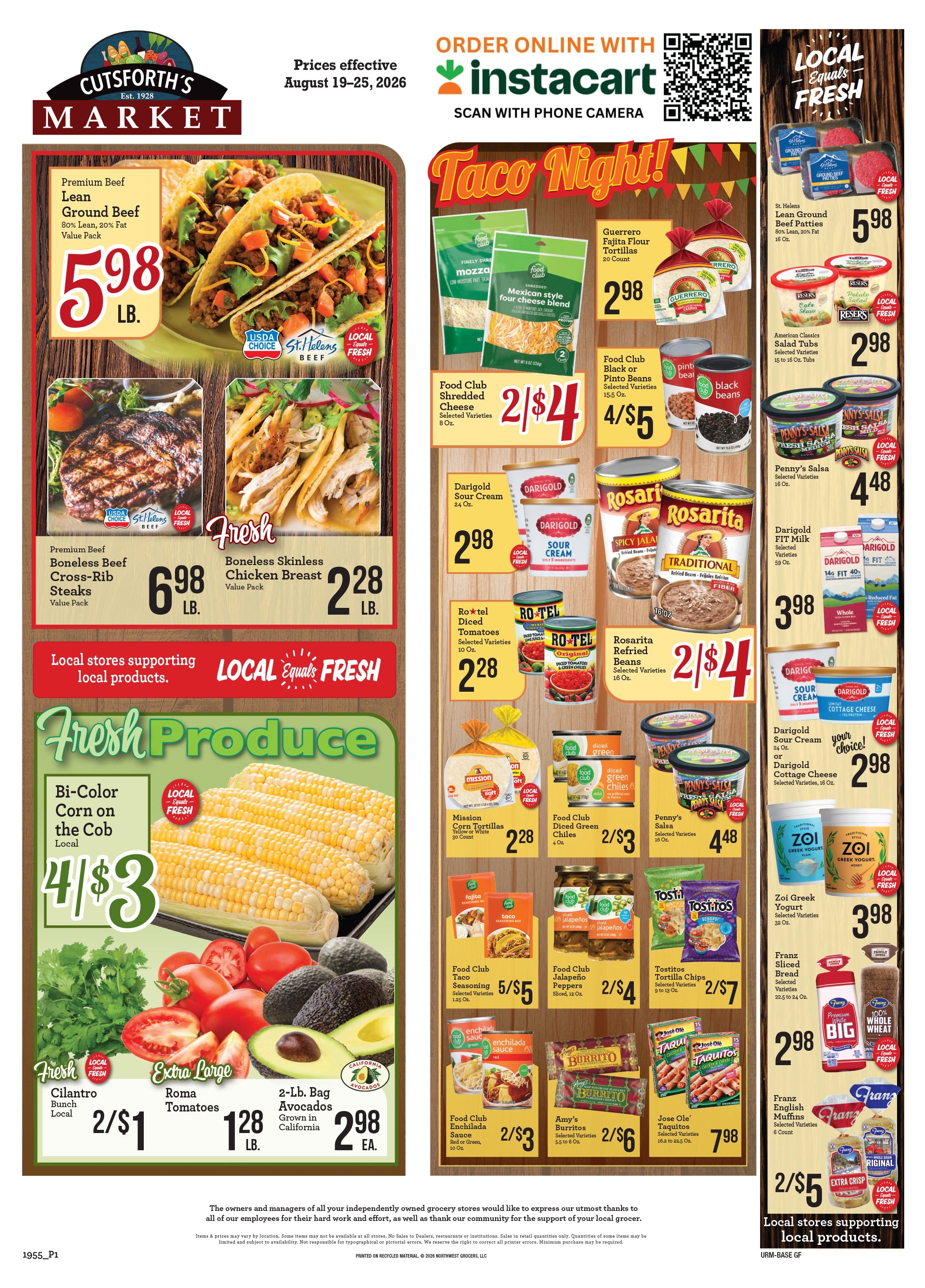 Cutsforth's Market Weekly Ad August 19 - 25, 2026