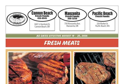 Fresh Foods Manzanita Weekly Ad August 19 - 25, 2026