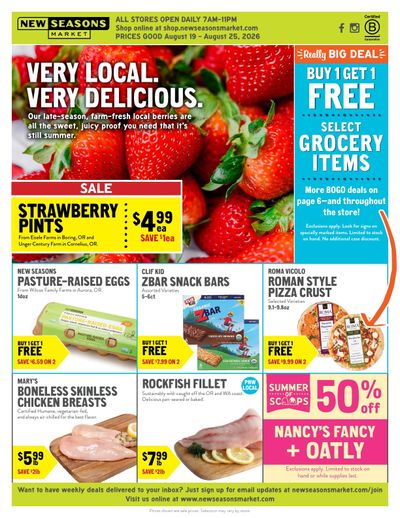 New Seasons Market Weekly Ad August 19 - 25, 2026