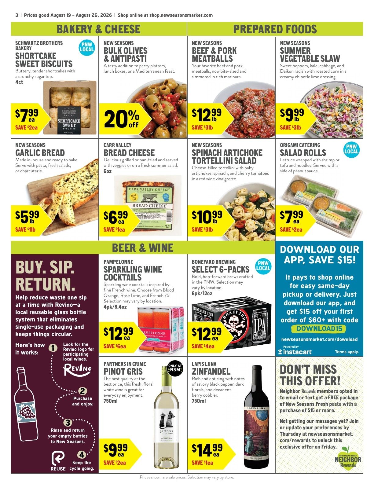 New Seasons Market Weekly Ad August 19 - 25, 2026
