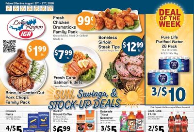 Lake Region IGA Weekly Ad August 21 - 27, 2026