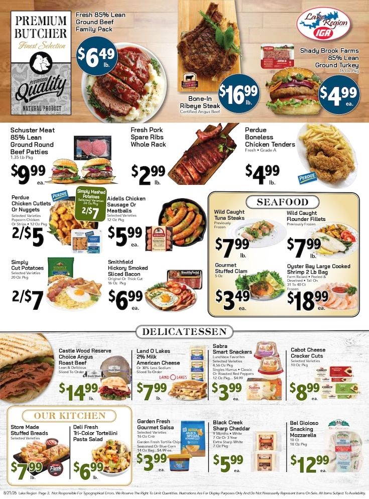 Lake Region IGA Weekly Ad August 21 - 27, 2026