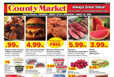 Grove City County Market Weekly Ad August 20 - 26, 2026