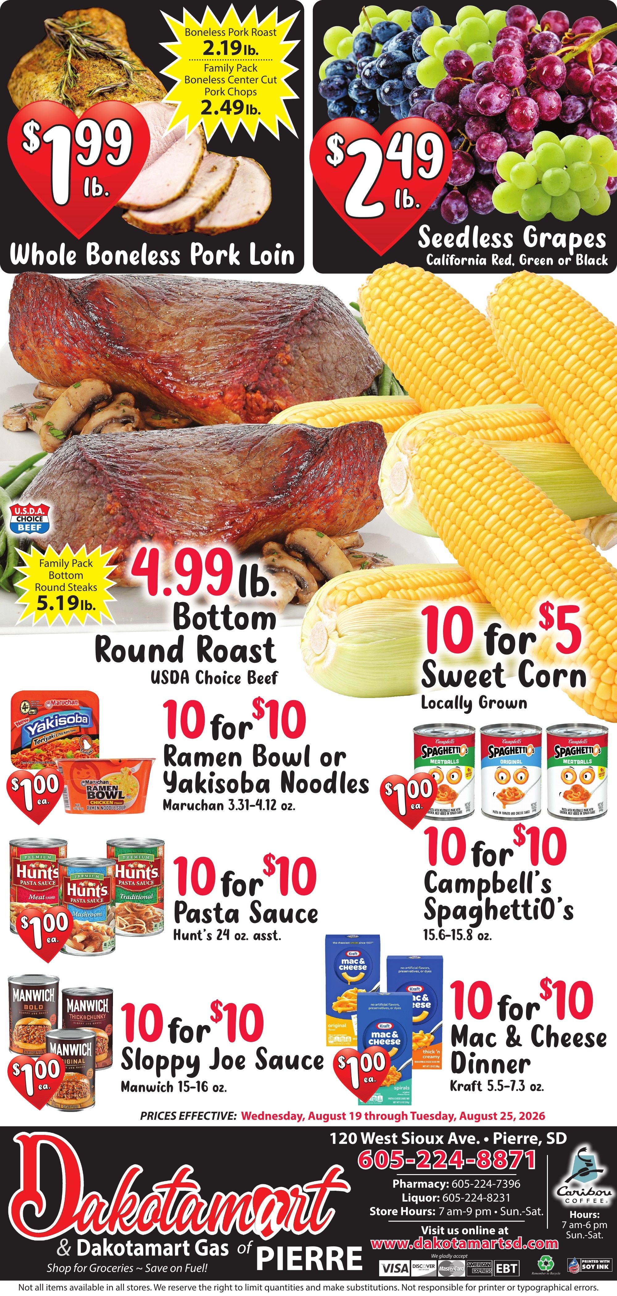 Dakotamart (Pierre, SD) Weekly Ad August 19 - 25, 2026