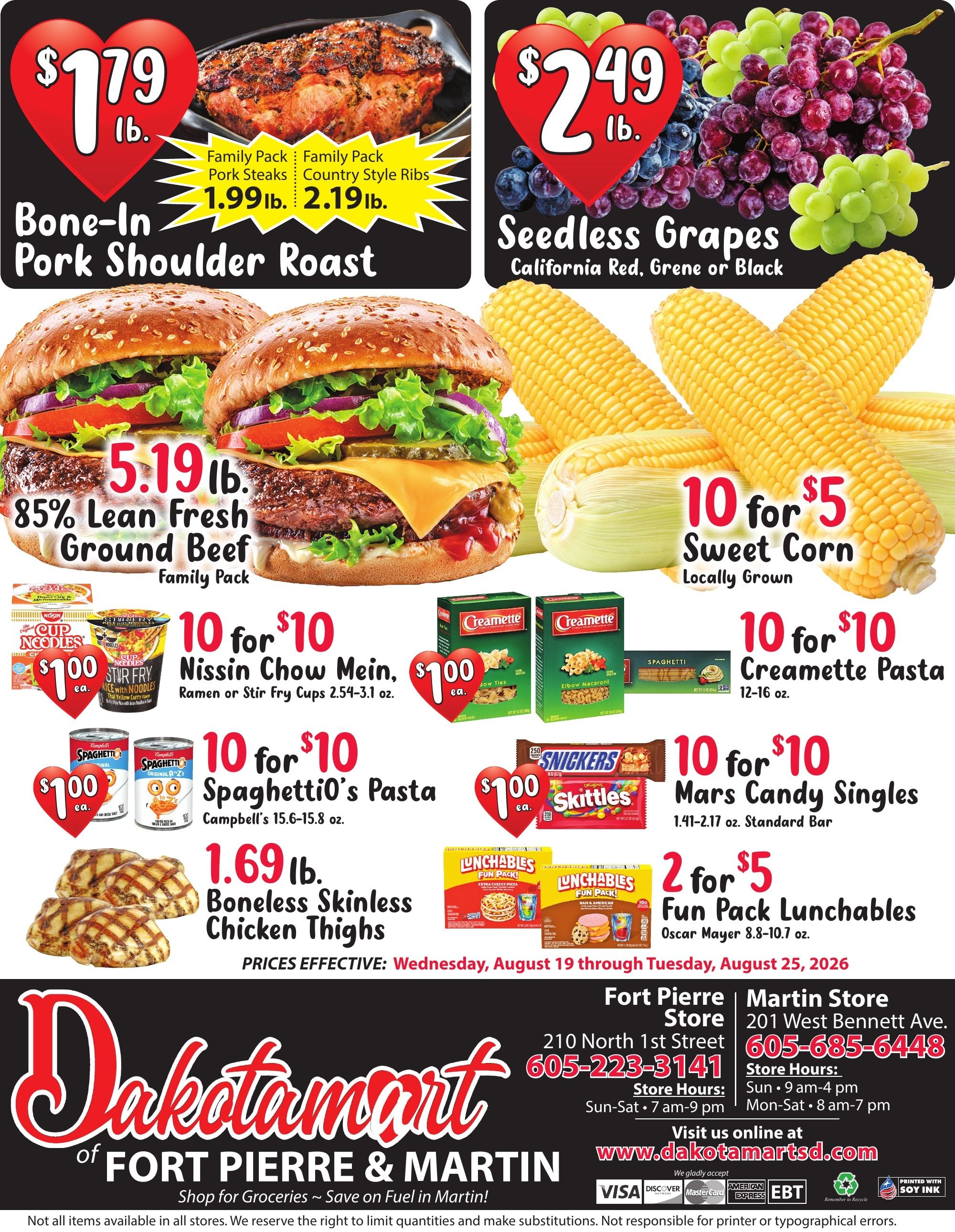 Dakotamart (South Dakota) Weekly Ad August 19 - 25, 2026