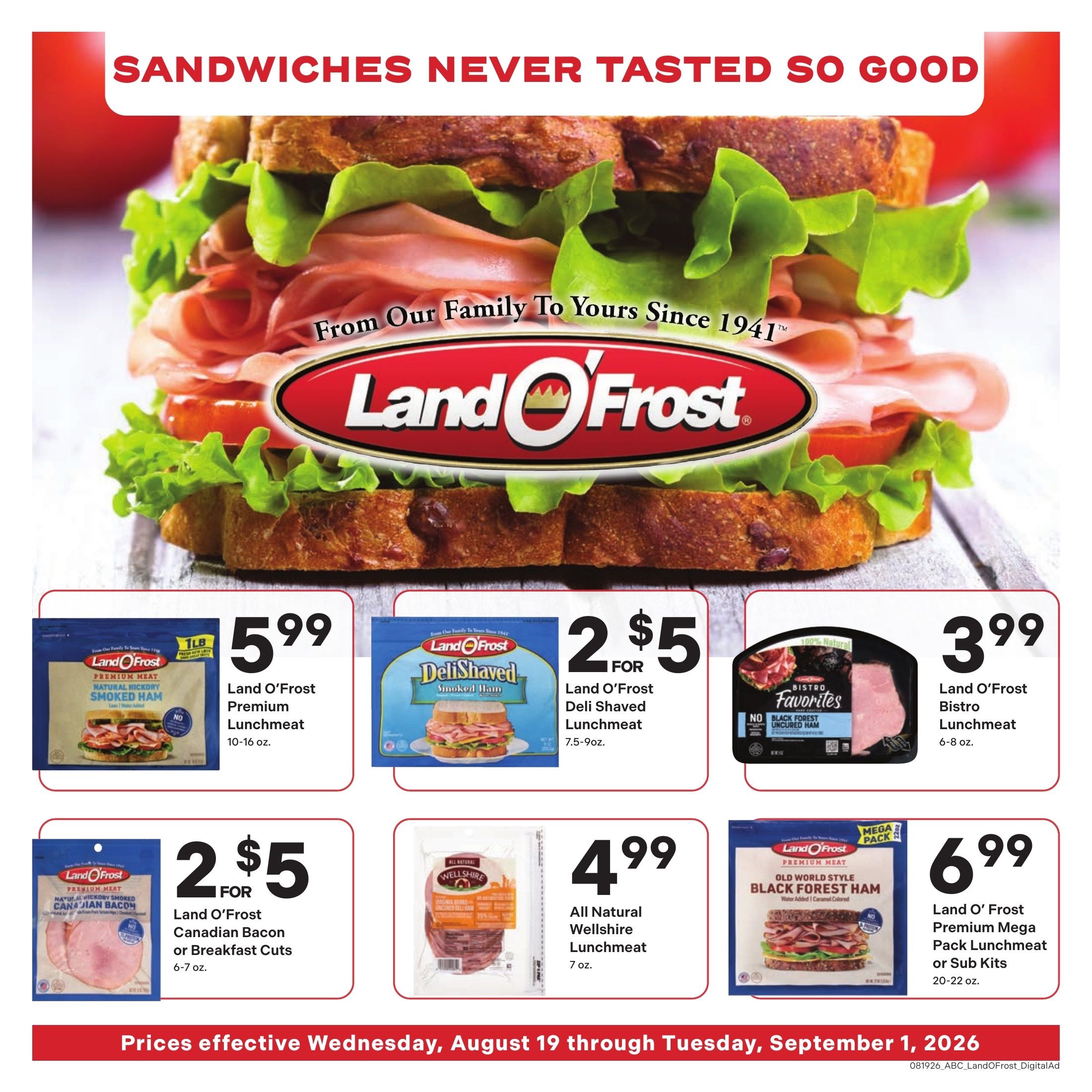 Kessler's Grocery Sandwiches Never Tasted So Good Sandwiches Never Tasted So Good Weekly Ad August 19 - 25, 2026