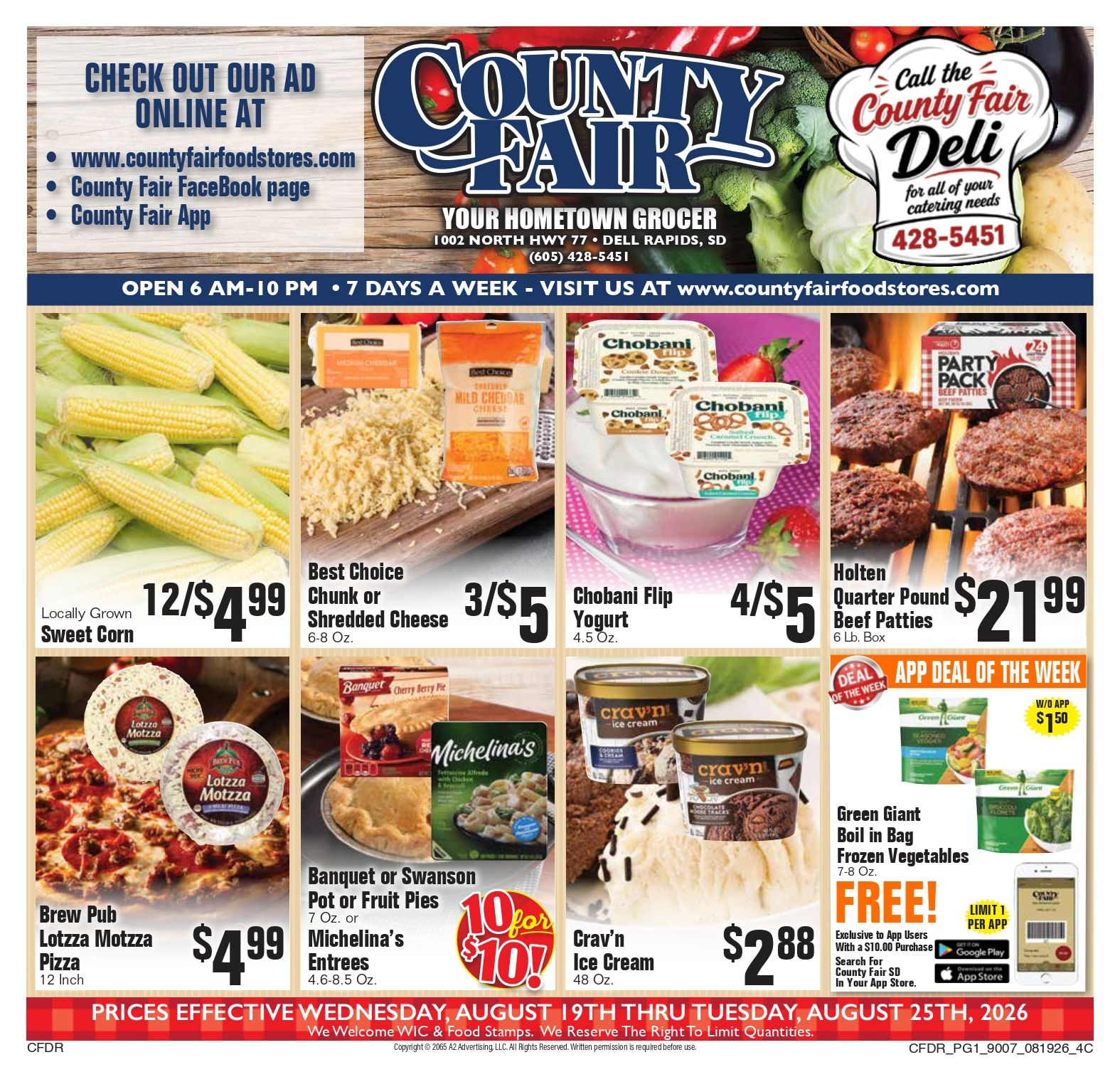 County Fair Food Stores (Dell Rapids, SD) Weekly Ad August 19 - 25, 2026