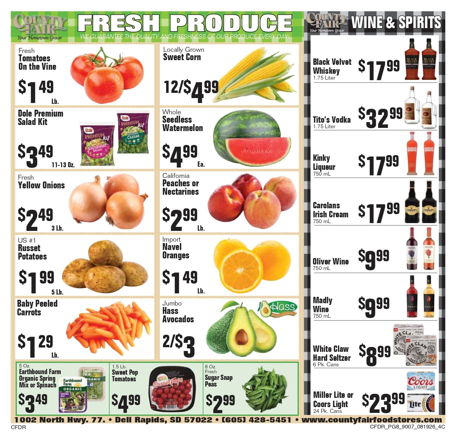 County Fair Food Stores (Dell Rapids, SD) Weekly Ad August 19 - 25, 2026