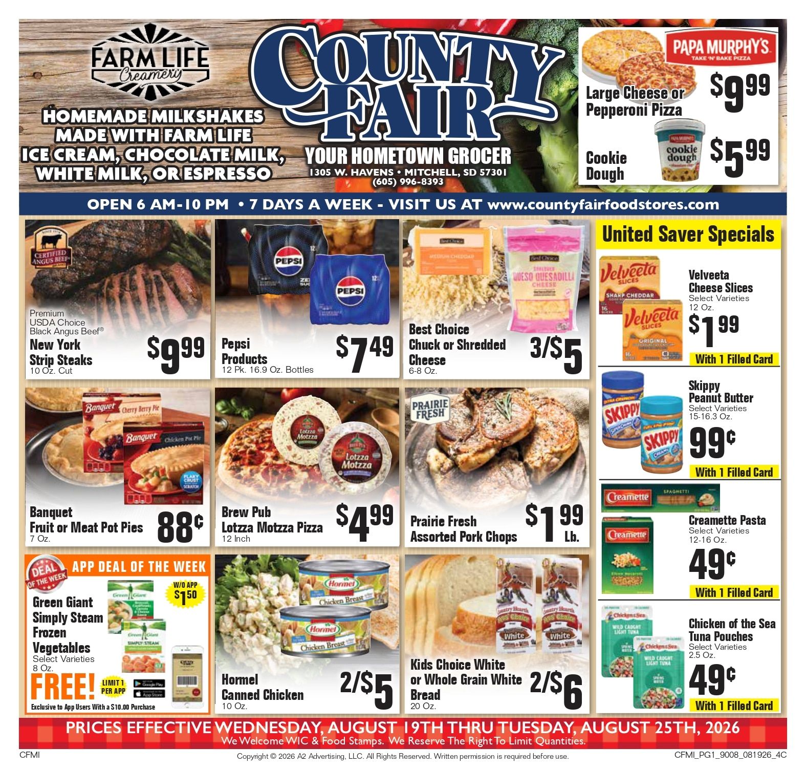 County Fair Food Stores (Mitchell, SD) Weekly Ad August 19 - 25, 2026