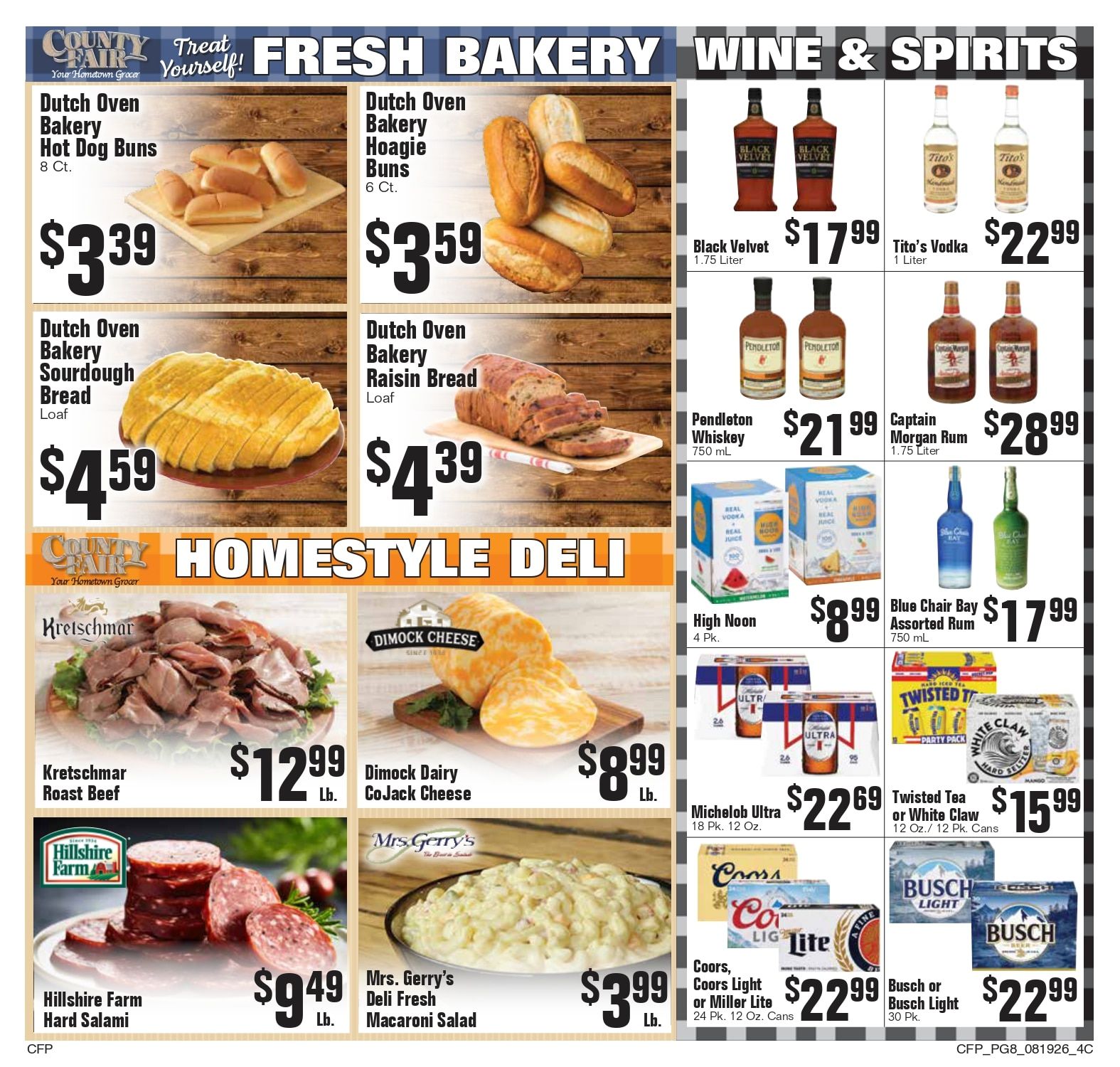 County Fair Food Stores (Platte, SD) Weekly Ad August 19 - 25, 2026