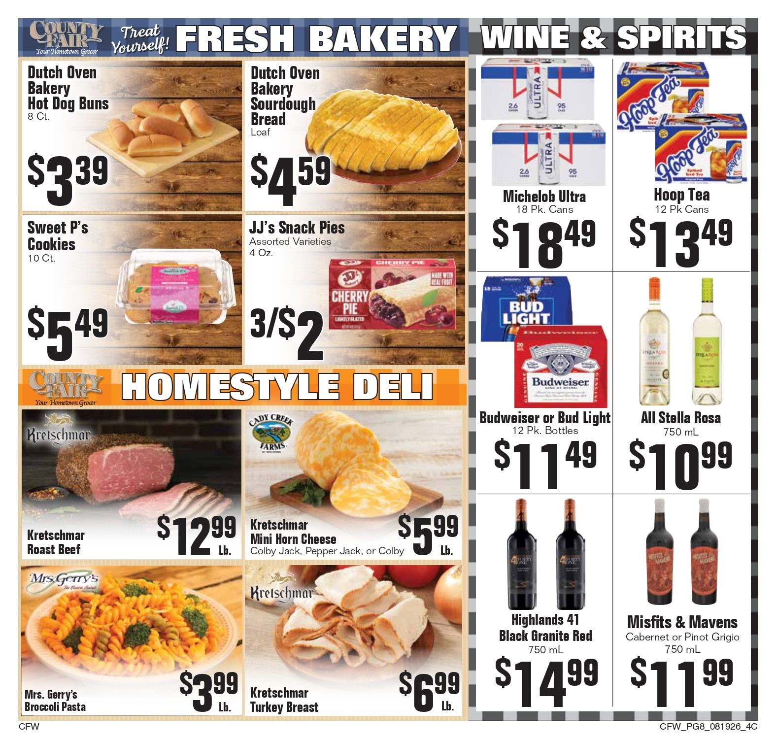 County Fair Food Stores (Winner, SD) Weekly Ad August 19 - 25, 2026
