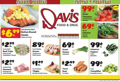 Davis Food & Drug Hispanic Weekly Ad August 19 - 25, 2026