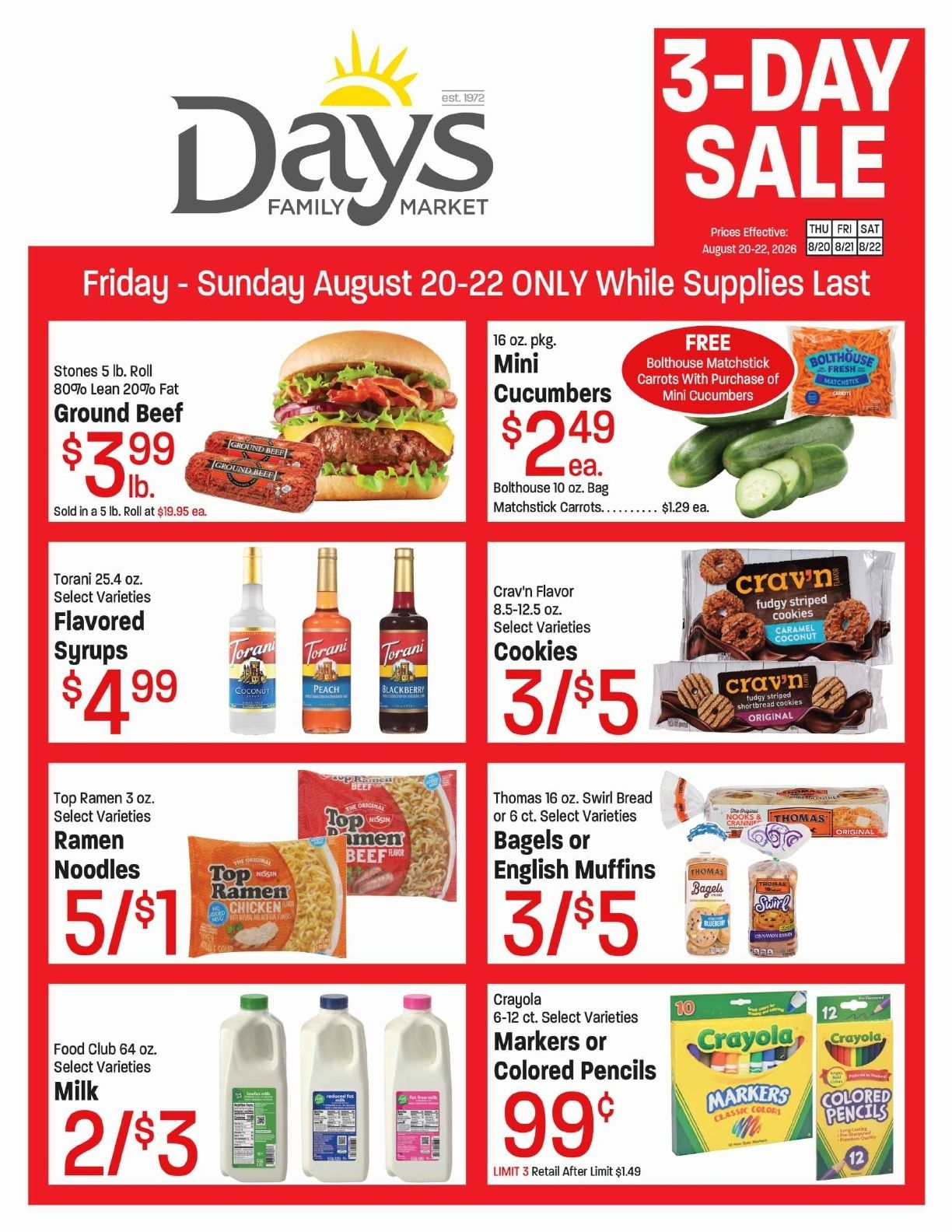 Day's Market Weekly Ad August 20 - 22, 2026