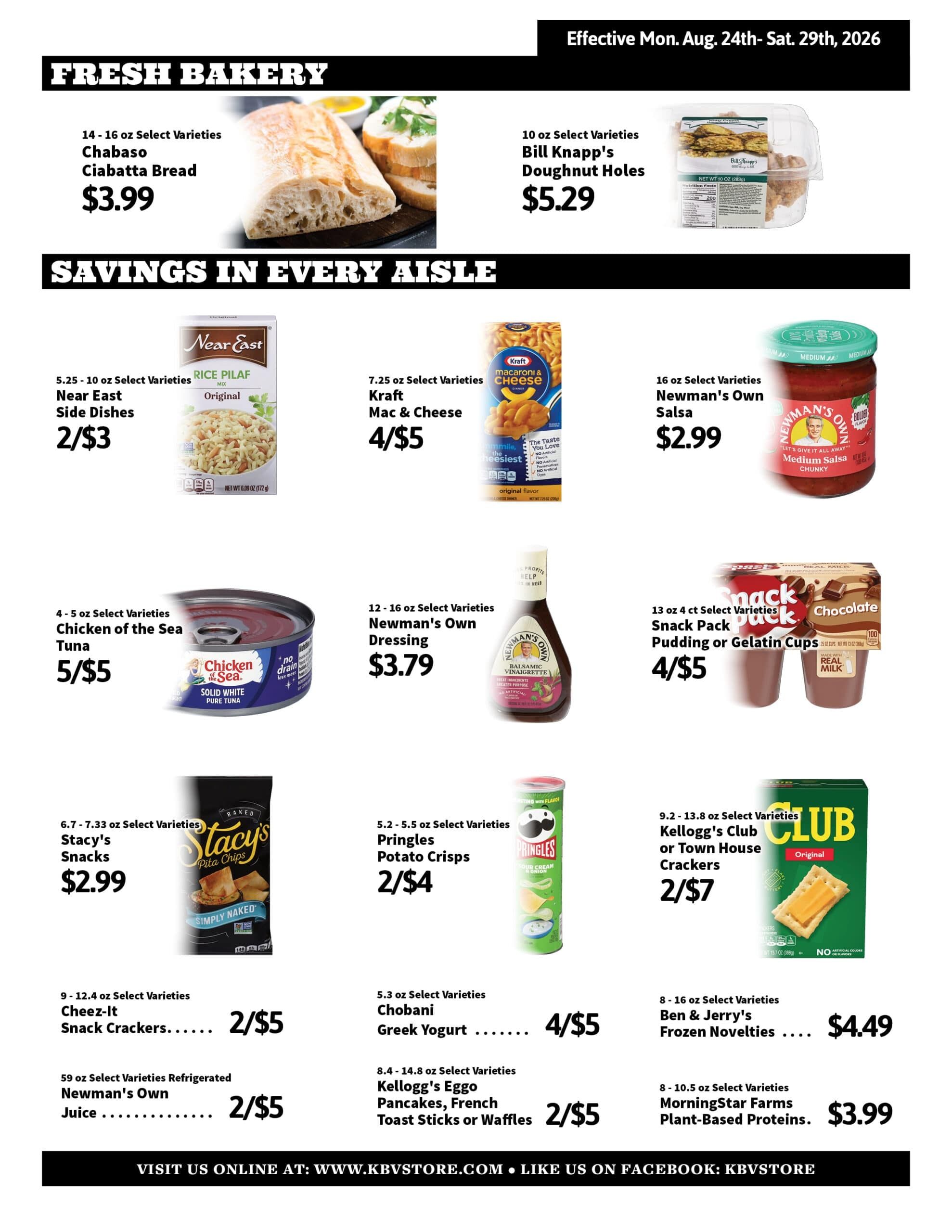 Keeler's Bay Variety Store Weekly Ad August 24 - 29, 2026