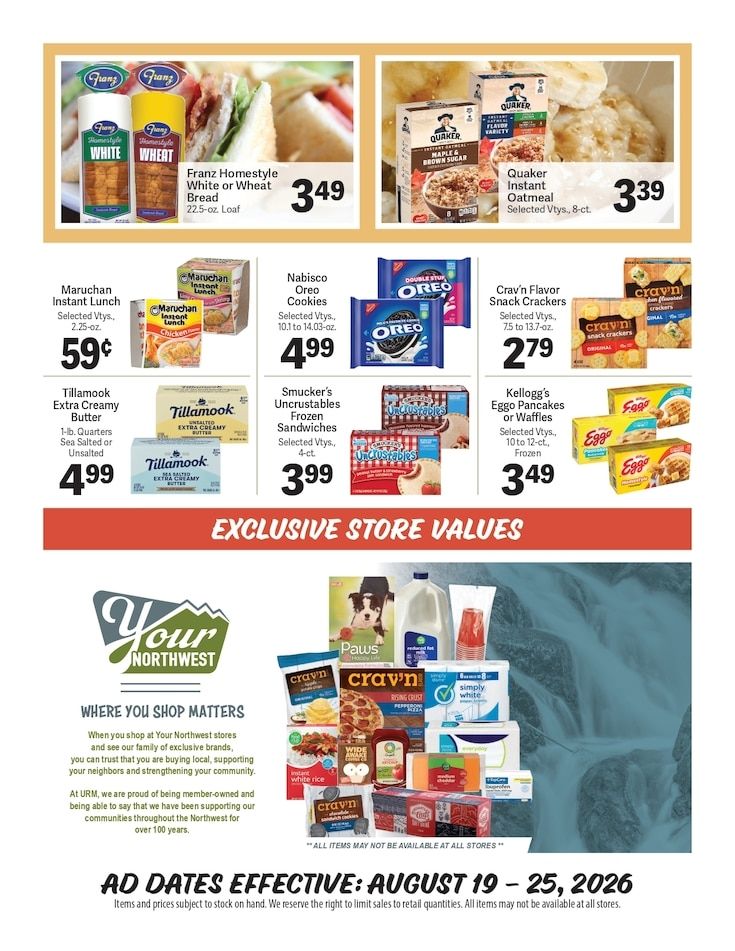 Backwoods Country Market Weekly Ad August 19 - 25, 2026