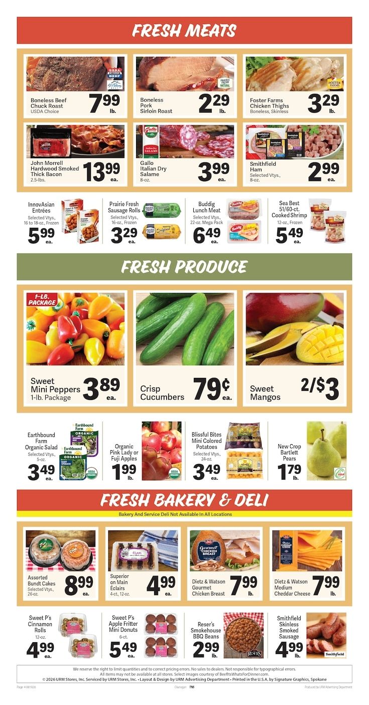 Okanogan Food Center Weekly Ad August 19 - 25, 2026