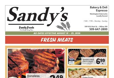 Sandy's Family Foods Weekly Ad August 19 - 25, 2026