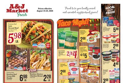 A & J Select Market Weekly Ad August 19 - 25, 2026