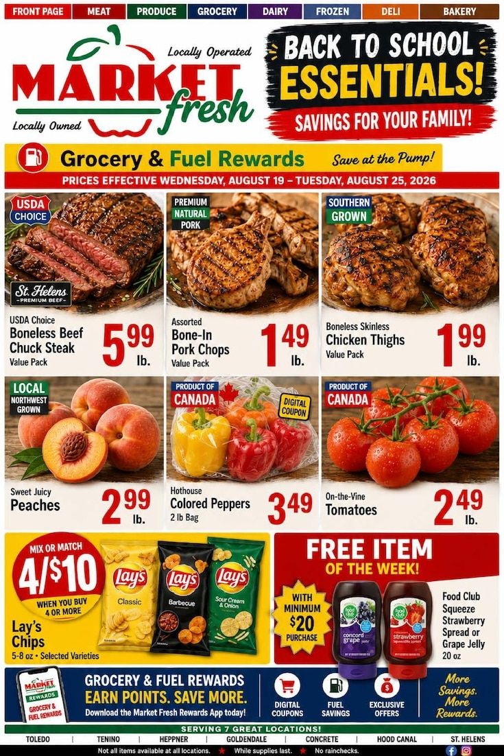 Goldendale Market Fresh Weekly Ad August 19 - 25, 2026