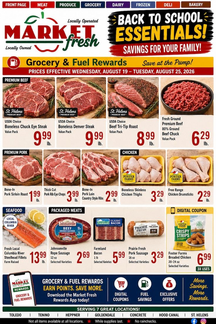 Goldendale Market Fresh Weekly Ad August 19 - 25, 2026