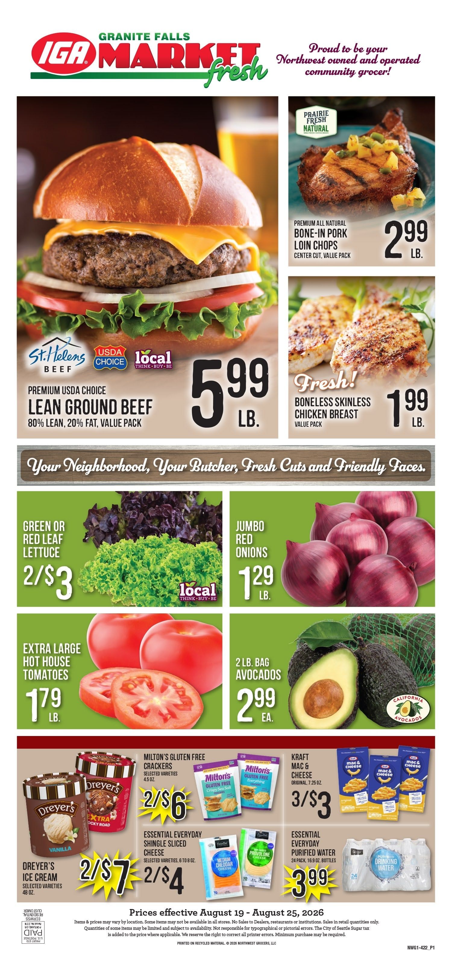 Granite Falls IGA Weekly Ad August 19 - 25, 2026