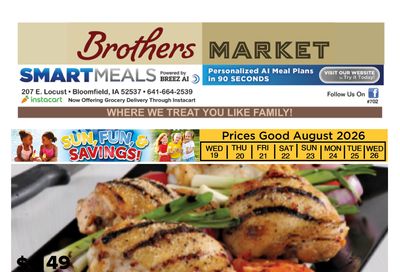 Brothers Market (Bloomfield, IA) Weekly Ad August 19 - 26, 2026