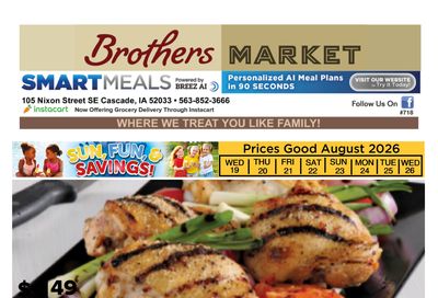 Brothers Market (Cascade, IA) Weekly Ad August 19 - 26, 2026