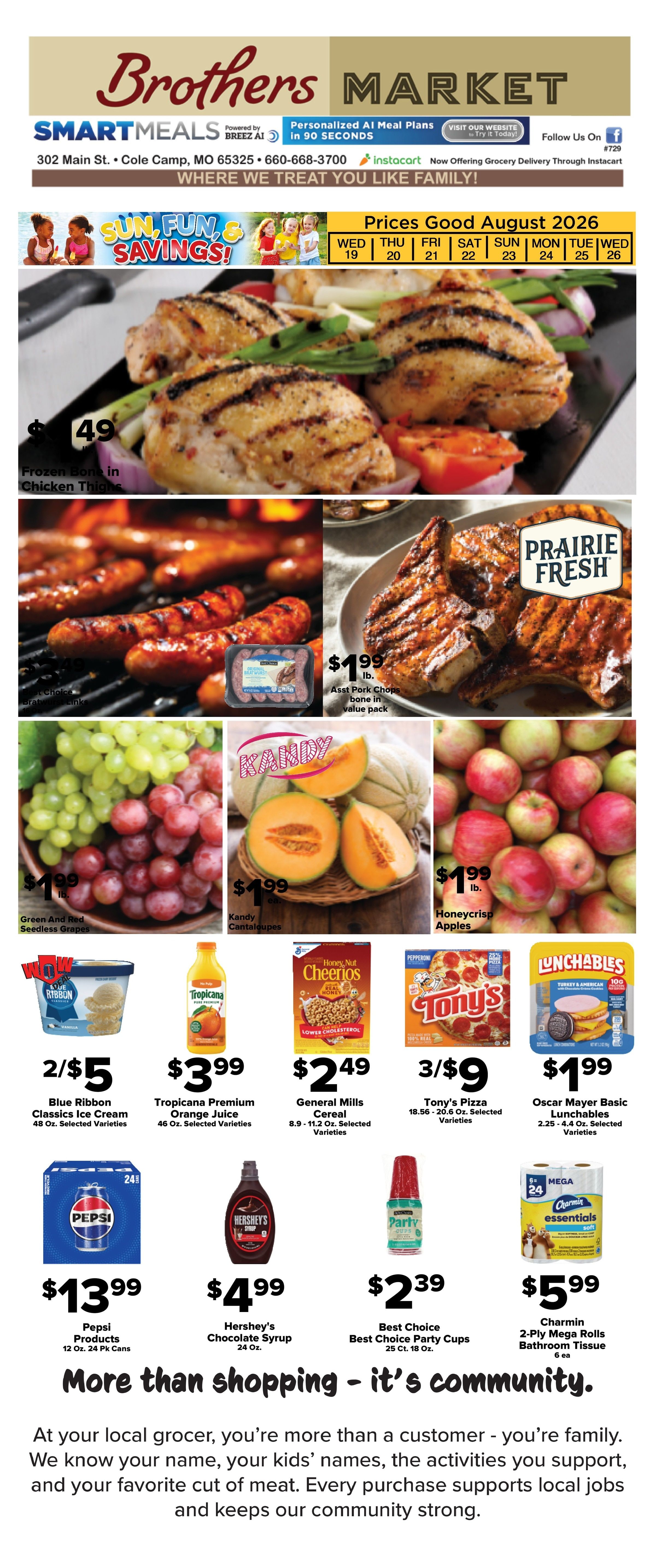 Brothers Market (Cole Camp, MO) Weekly Ad August 19 - 26, 2026