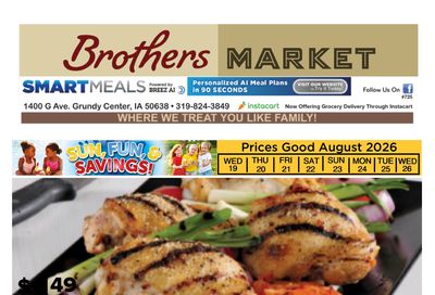 Brothers Market (Grundy Center, IA) Weekly Ad August 19 - 26, 2026