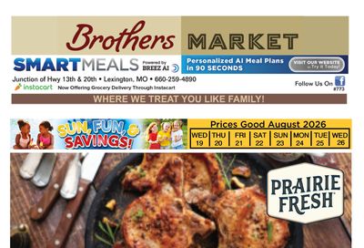 Brothers Market (Lexington, MO) Weekly Ad August 19 - 26, 2026