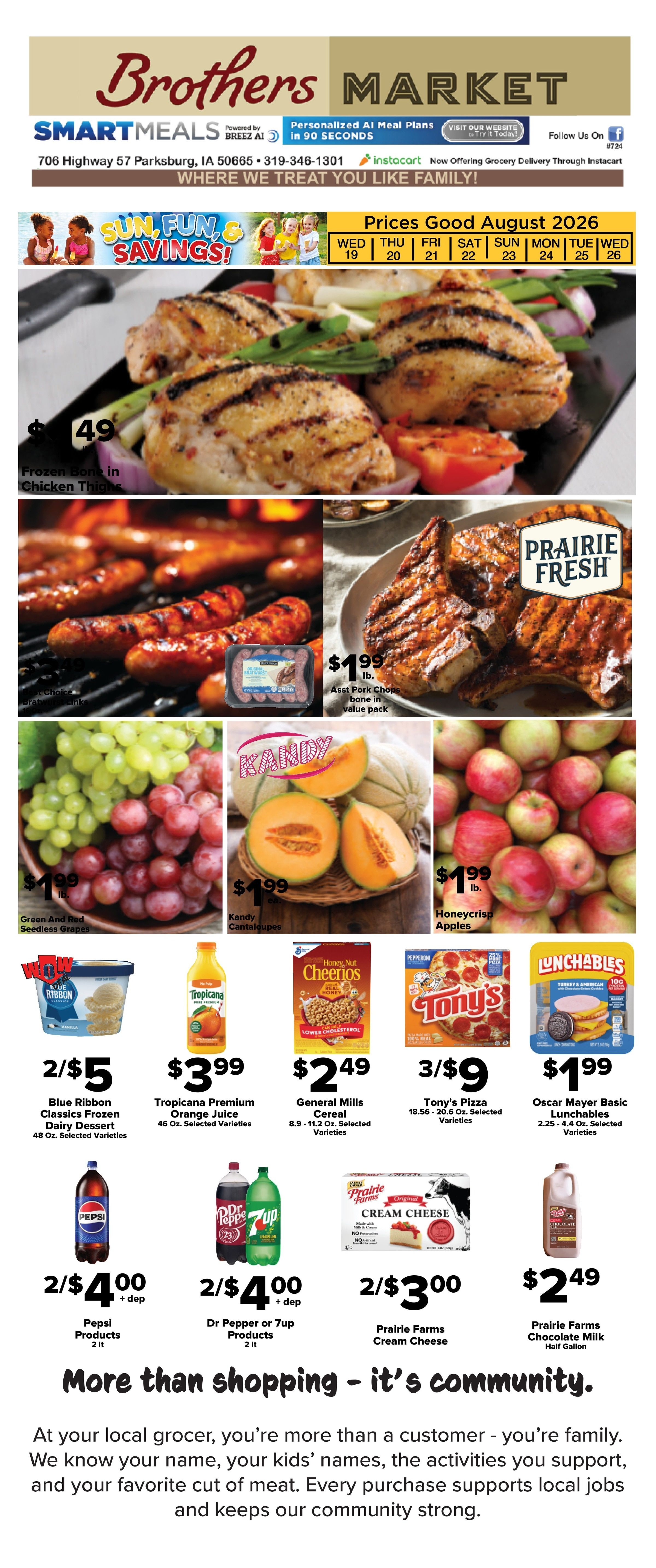 Brothers Market (Parkersburg, IA) Weekly Ad August 19 - 26, 2026
