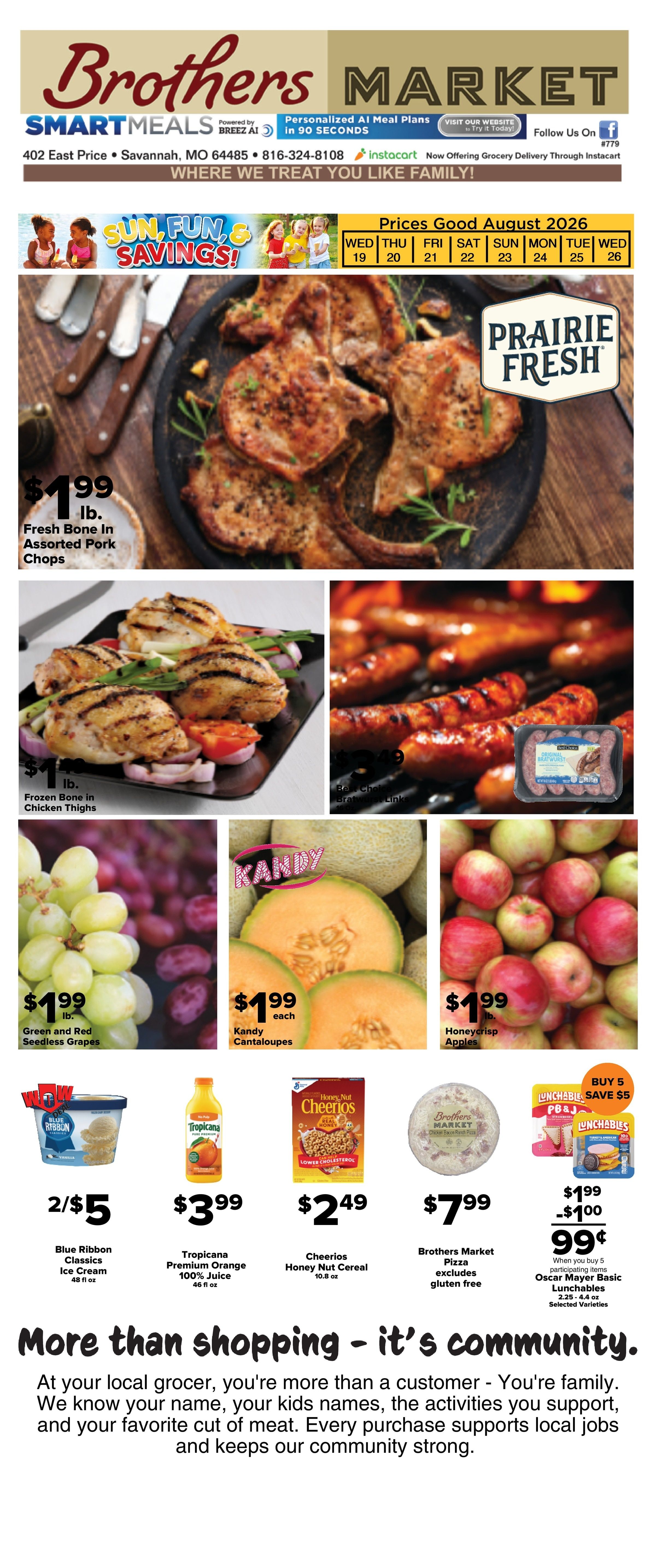 Brothers Market (Savannah, MO) Weekly Ad August 19 - 26, 2026