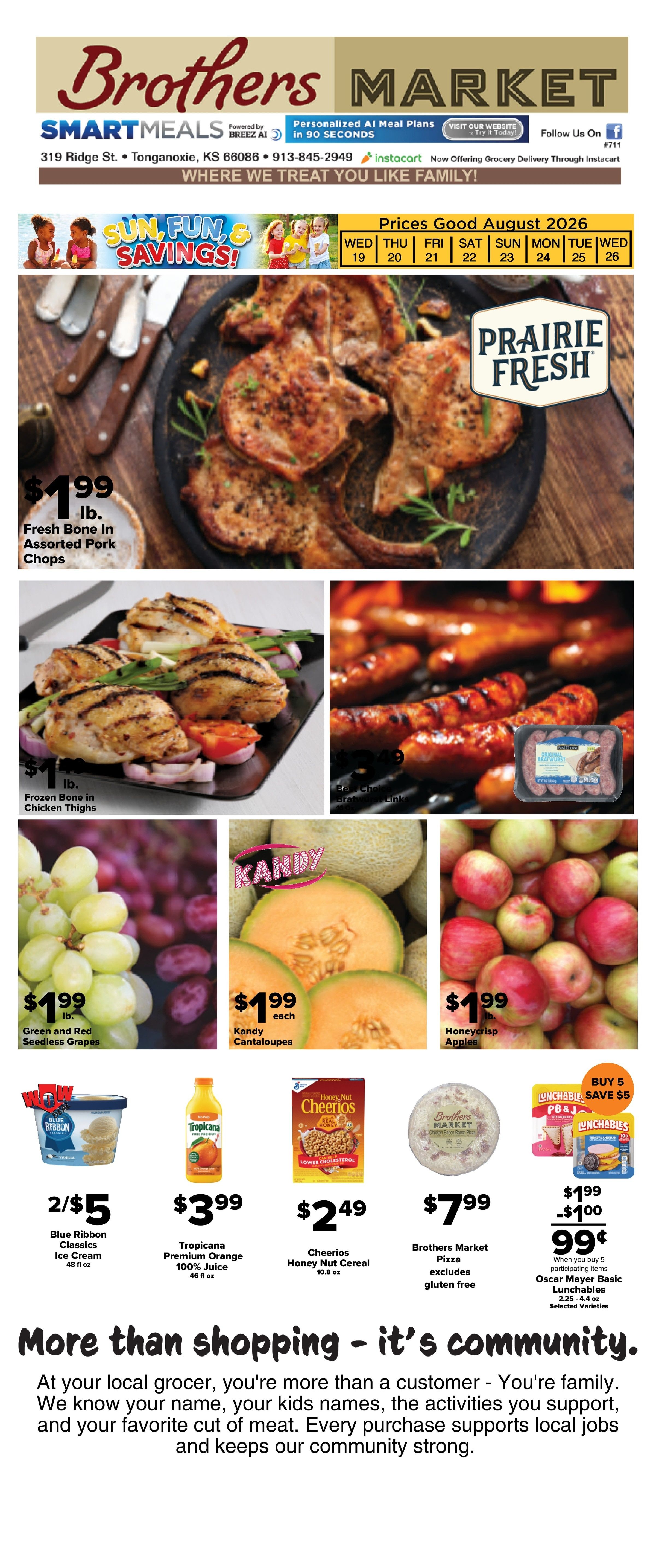 Brothers Market (Tonganoxie, KS) Weekly Ad August 19 - 26, 2026