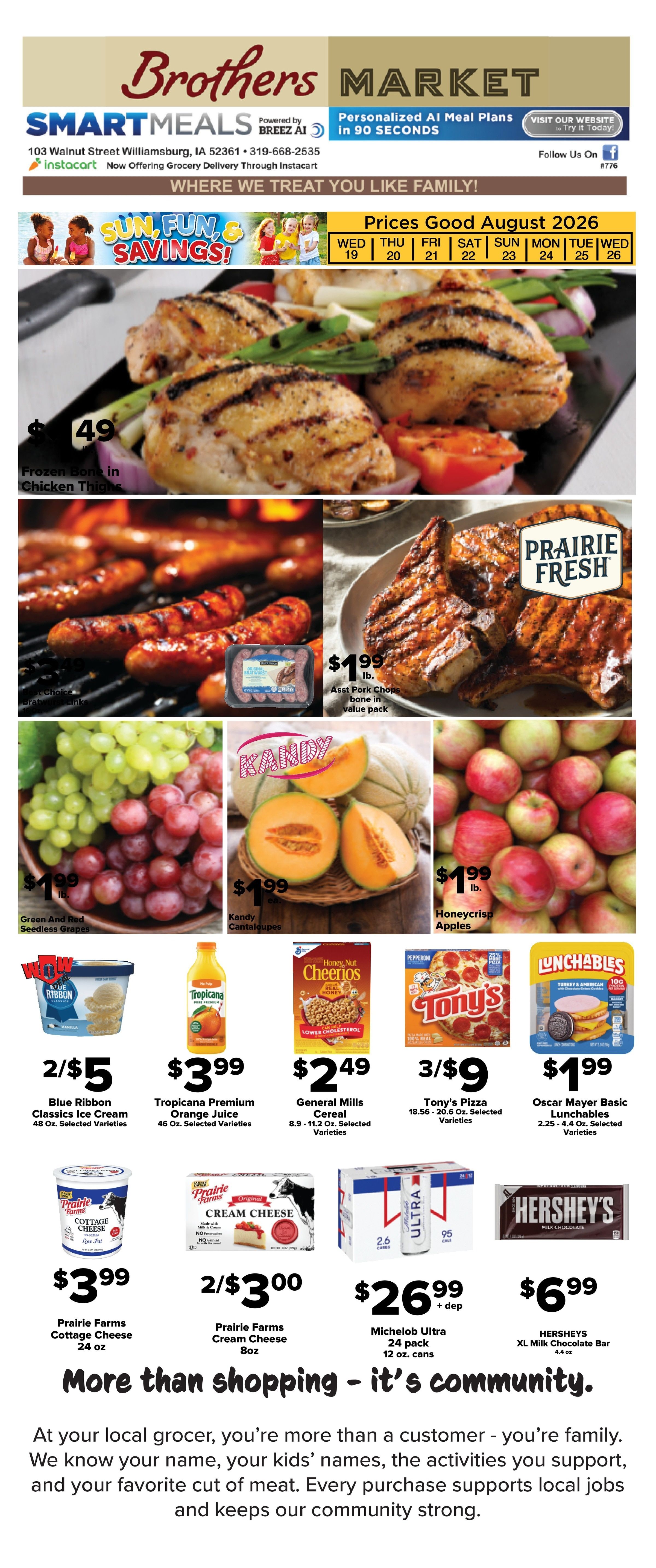 Brothers Market (Williamsburg, IA) Weekly Ad August 19 - 26, 2026