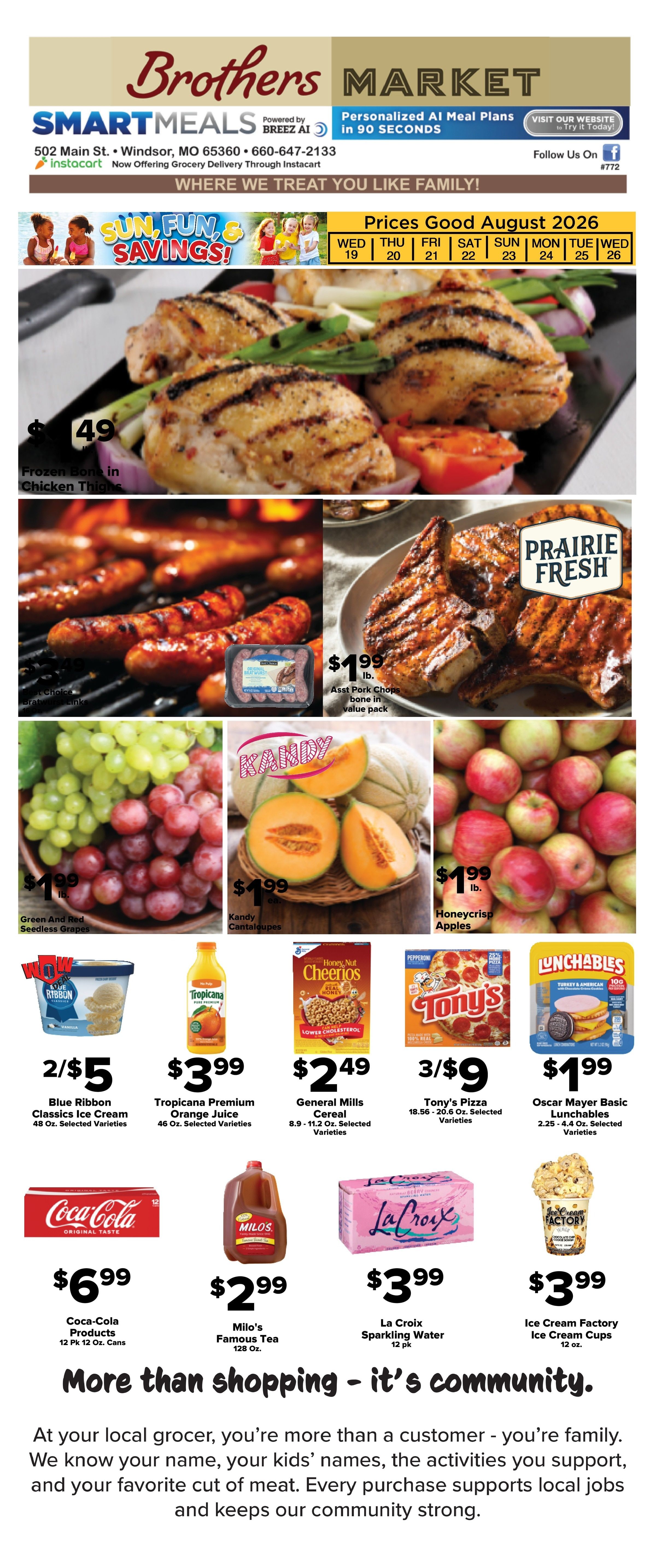 Brothers Market (Windsor, MO) Weekly Ad August 19 - 26, 2026