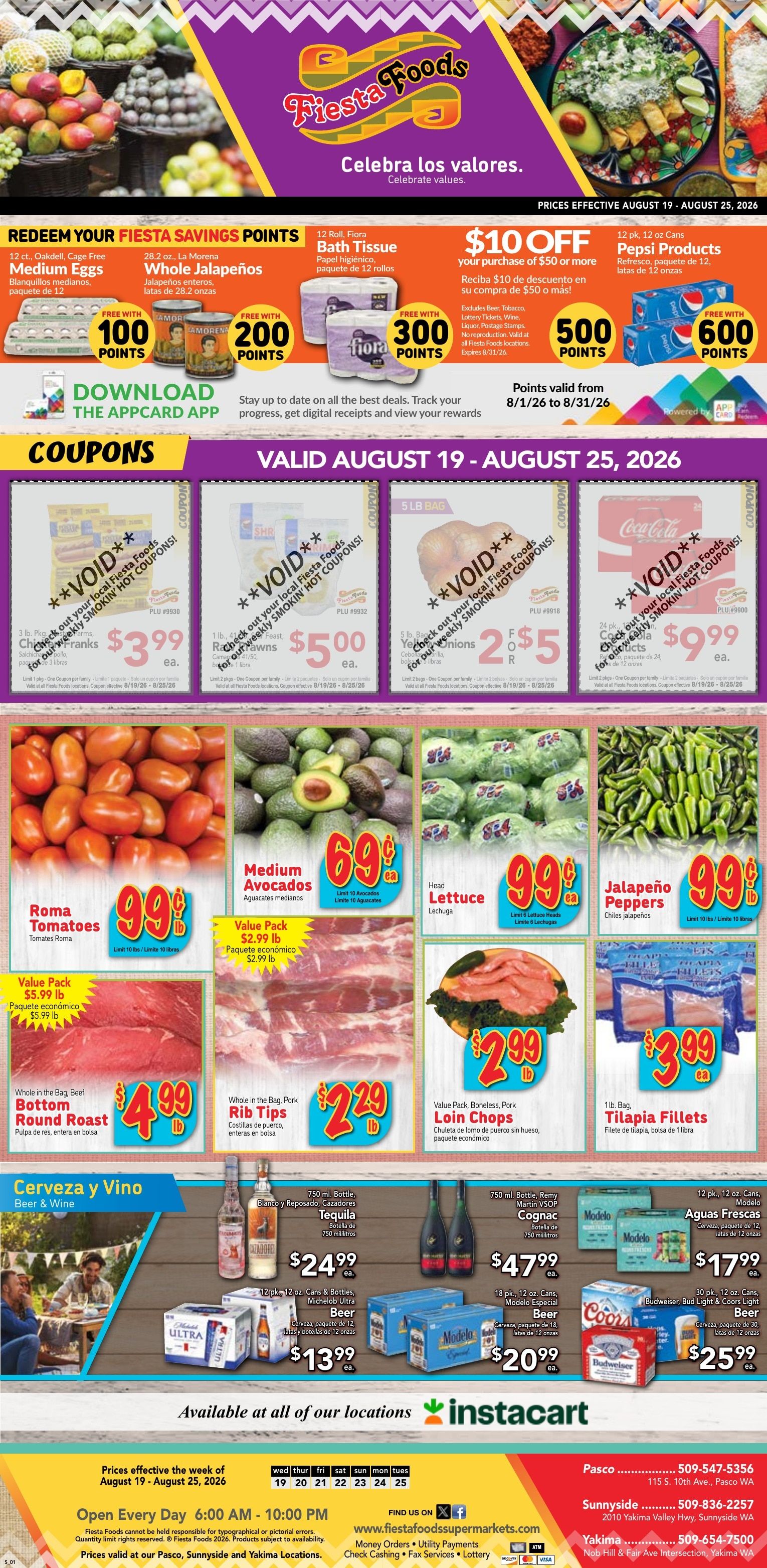 Fiesta Foods SuperMarkets Weekly Ad August 19 - 25, 2026