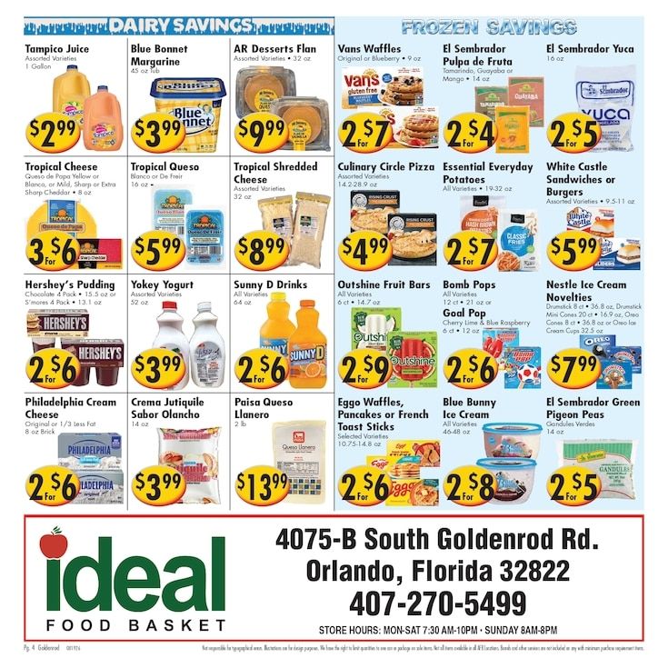 Ideal Food Basket (4075 South Goldenrod Road, Orlando, FL) Weekly Ad August 19 - 25, 2026