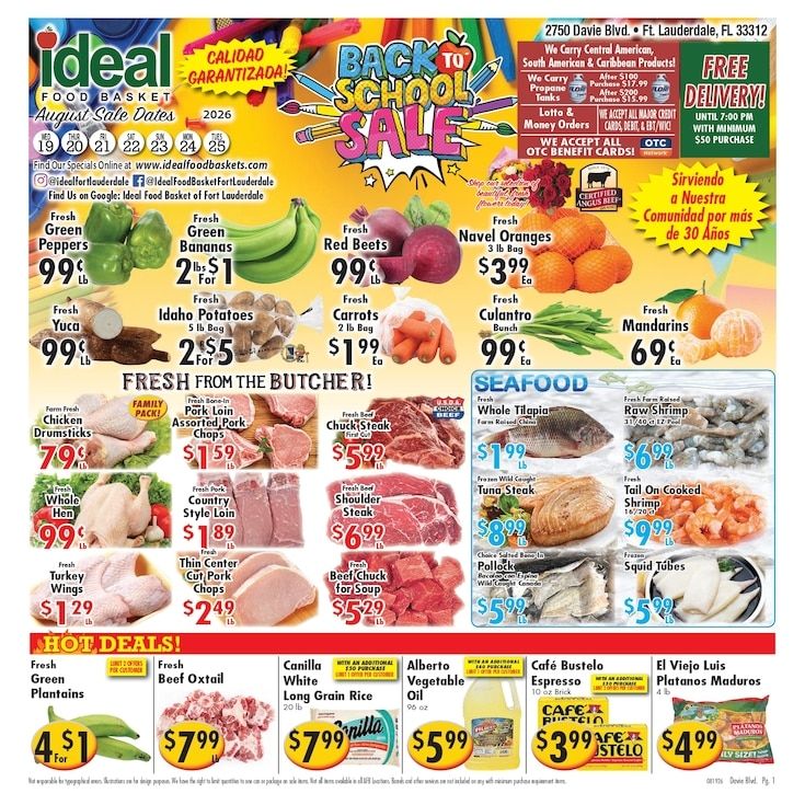 Ideal Food Basket (Fort Lauderdale, FL) Weekly Ad August 19 - 25, 2026