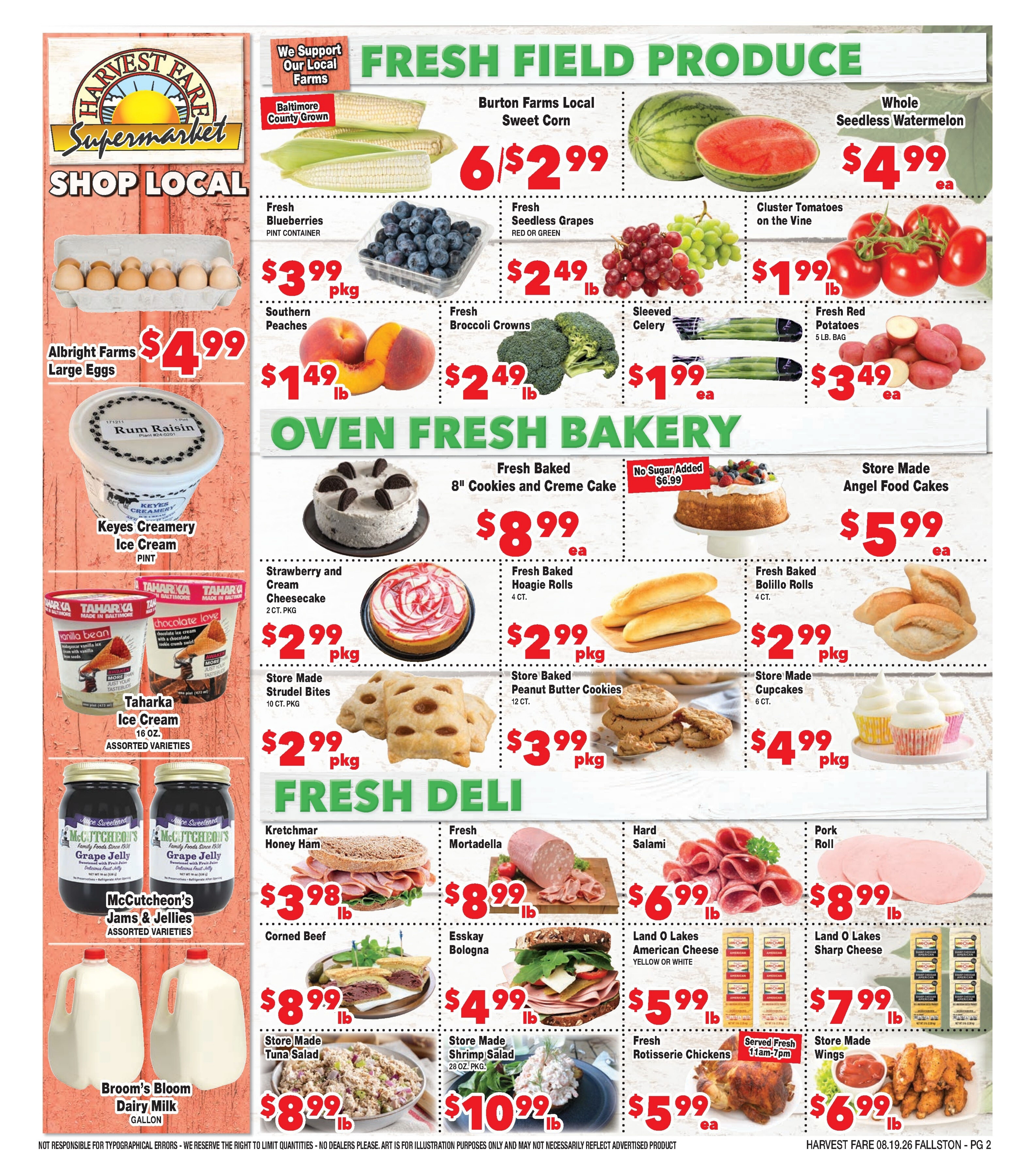 Harvest Fare (Fallston, MD) Weekly Ad August 19 - September 1, 2026