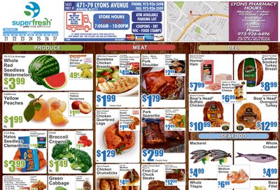 SuperFresh Supermarkets (Irvington, NJ) SuperFresh Weekly Ad August 21 - 27, 2026