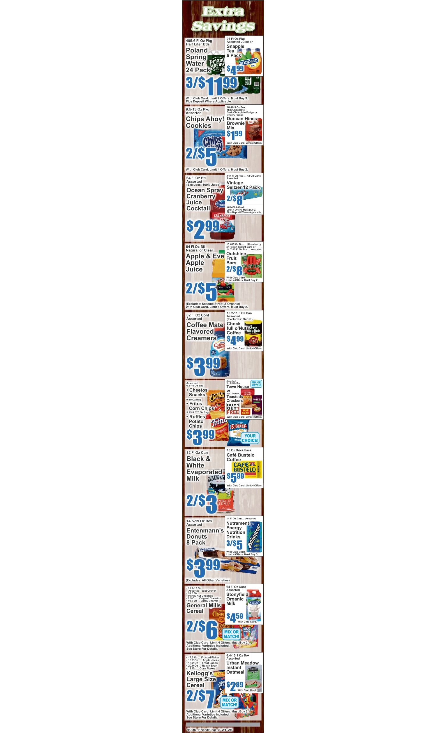 SuperFresh Supermarkets (Irvington, NJ) SuperFresh Weekly Ad August 21 - 27, 2026