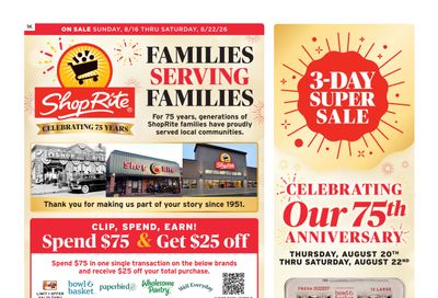 ShopRite (949 Beards Hill Rd, Aberdeen, MD) Weekly Ad August 21 - 27, 2026