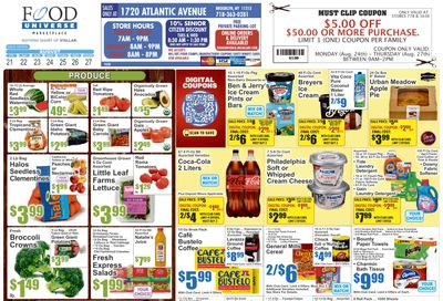 Food Universe (1720 Atlantic Ave., Brooklyn, NY) Weekly Ad August 21 - 27, 2026